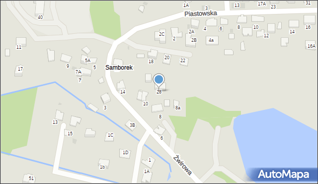 Skawina, Żwirowa, 28, mapa Skawina