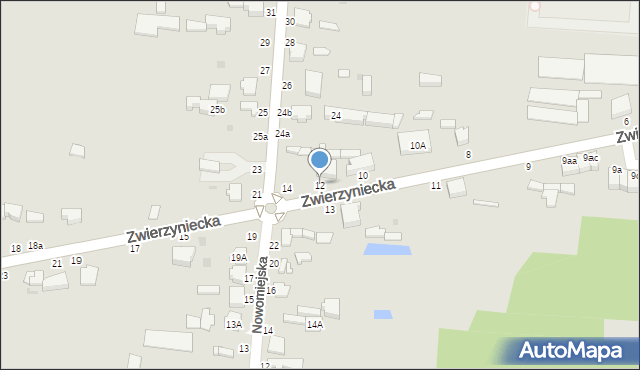 Skierniewice, Zwierzyniecka, 12, mapa Skierniewic