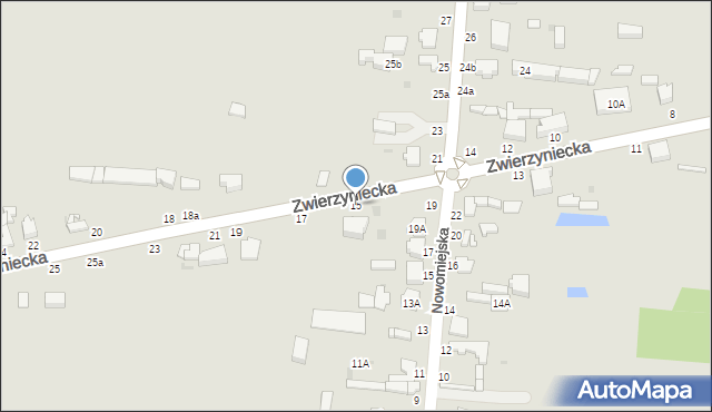 Skierniewice, Zwierzyniecka, 15, mapa Skierniewic