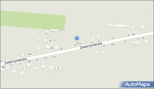 Skierniewice, Zwierzyniecka, 28, mapa Skierniewic