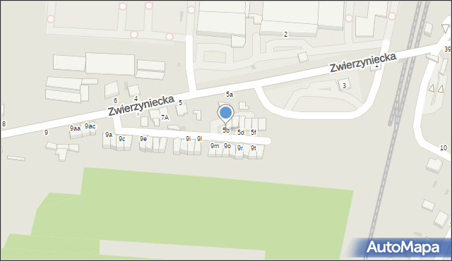 Skierniewice, Zwierzyniecka, 5b, mapa Skierniewic