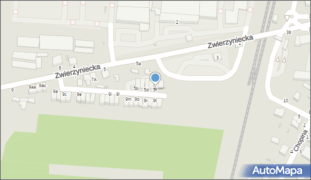 Skierniewice, Zwierzyniecka, 5f, mapa Skierniewic