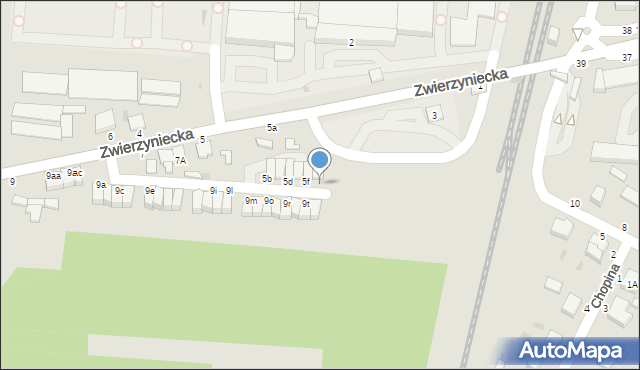 Skierniewice, Zwierzyniecka, 5g, mapa Skierniewic