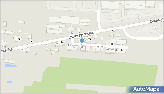 Skierniewice, Zwierzyniecka, 9e, mapa Skierniewic