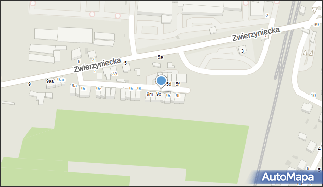 Skierniewice, Zwierzyniecka, 9p, mapa Skierniewic