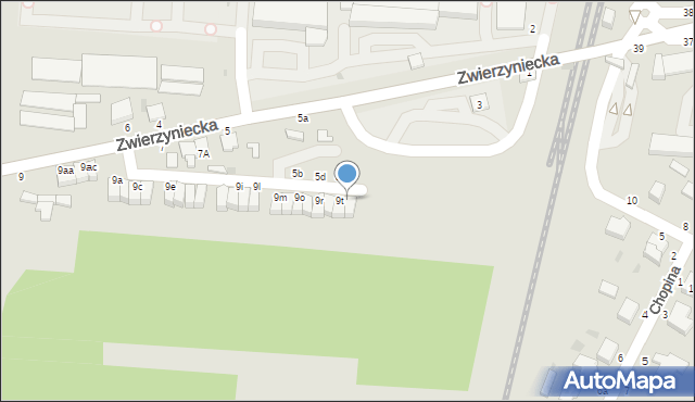 Skierniewice, Zwierzyniecka, 9u, mapa Skierniewic