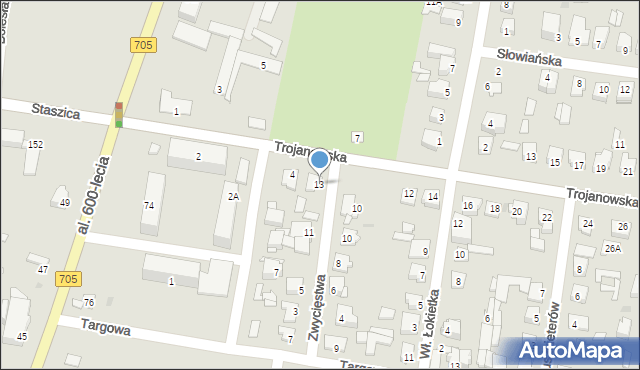 Sochaczew, Zwycięstwa, 13, mapa Sochaczew