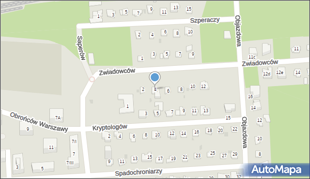 Sosnowiec, Zwiadowców, 4, mapa Sosnowca