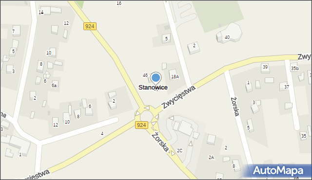 Stanowice, Zwycięstwa, 46, mapa Stanowice