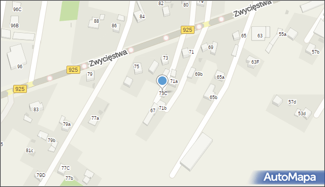 Stanowice, Zwycięstwa, 73C, mapa Stanowice