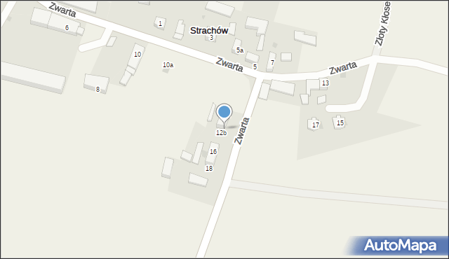 Strachów, Zwarta, 14, mapa Strachów