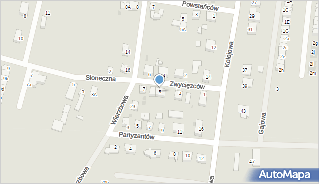 Syców, Zwycięzców, 5, mapa Syców