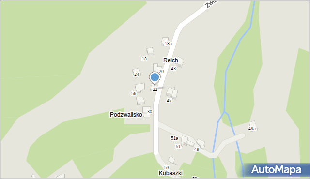 Szczyrk, Zwalisko, 22, mapa Szczyrk