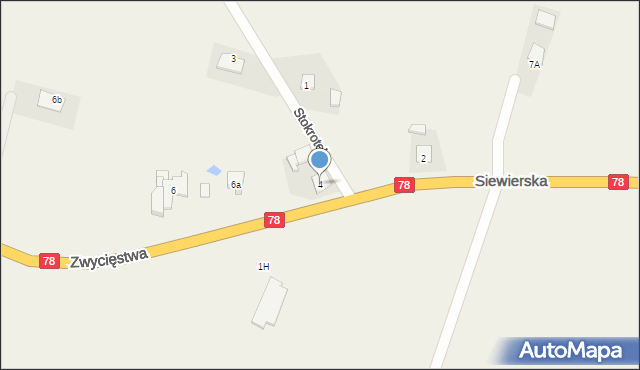 Tąpkowice, Zwycięstwa, 4, mapa Tąpkowice