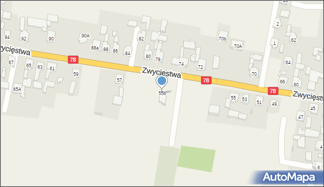 Tąpkowice, Zwycięstwa, 55b, mapa Tąpkowice