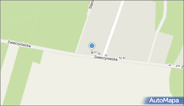 Tomaszów Mazowiecki, Zwierzyniecka, 58, mapa Tomaszów Mazowiecki