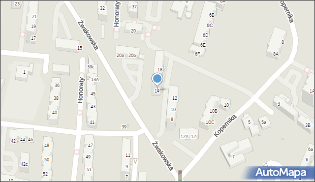 Tychy, Żwakowska, 14, mapa Tychów