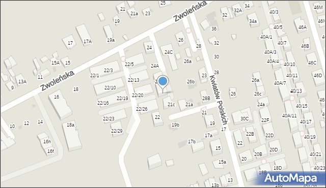 Warszawa, Zwoleńska, 24E, mapa Warszawy