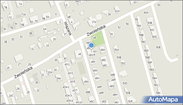 Warszawa, Zwoleńska, 46J/4, mapa Warszawy