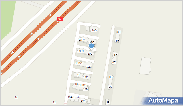 Wilcza Góra, Żwirowa, 10E/1, mapa Wilcza Góra