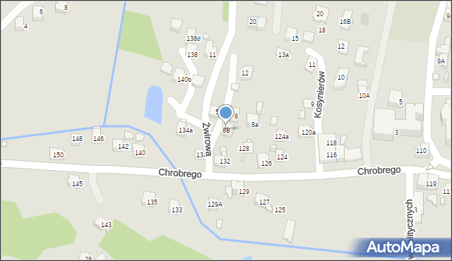 Wodzisław Śląski, Żwirowa, 8B, mapa Wodzisławia Śląskiego