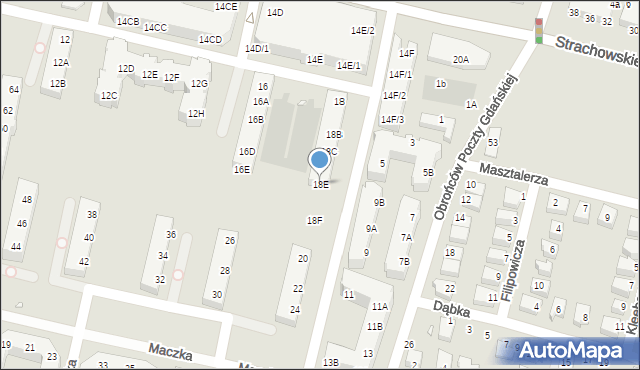 Wrocław, Zwycięska, 18E, mapa Wrocławia