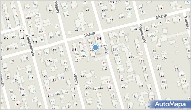 Ząbki, Żwirki Franciszka, 19A, mapa Ząbki