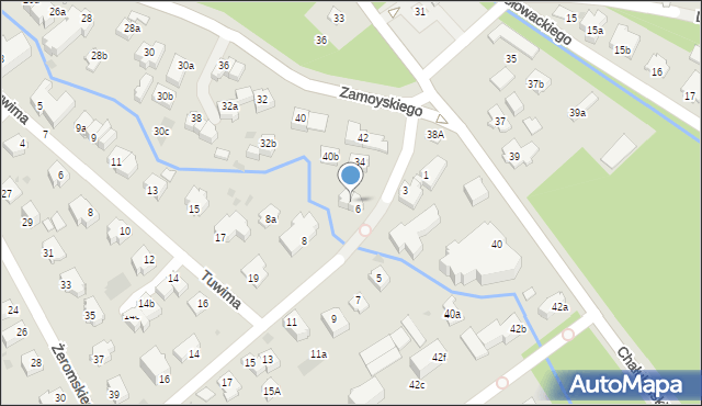 Zakopane, Zwierzyniecka, 6a, mapa Zakopanego