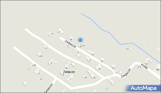 Zakopane, Zwijacze, 2d, mapa Zakopanego