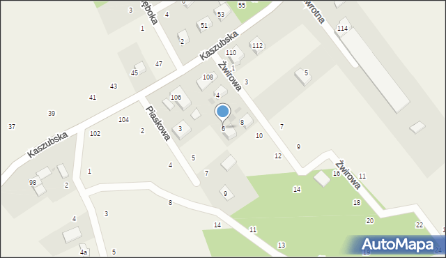 Zbychowo, Żwirowa, 6, mapa Zbychowo