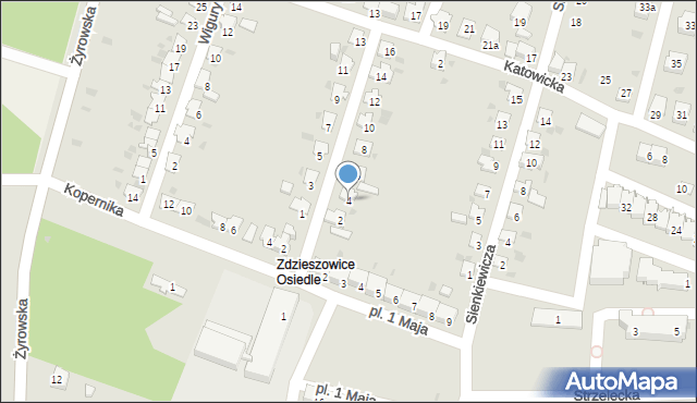 Zdzieszowice, Żwirki Franciszka, 4, mapa Zdzieszowice