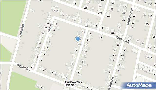 Zdzieszowice, Żwirki Franciszka, 9, mapa Zdzieszowice