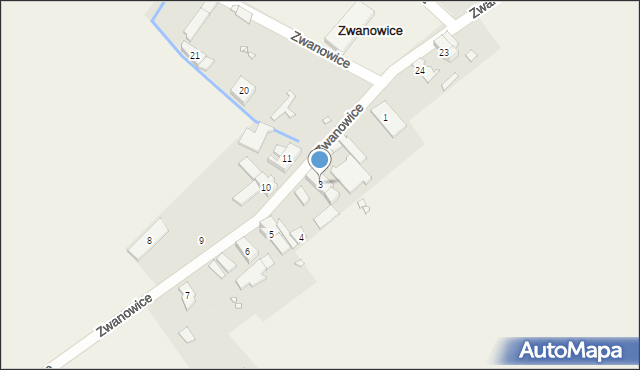 Zwanowice, Zwanowice, 3, mapa Zwanowice