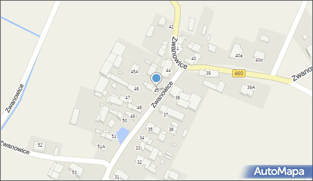 Zwanowice, Zwanowice, 45, mapa Zwanowice