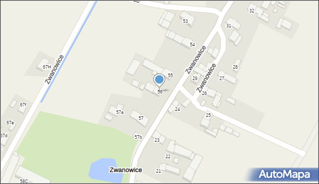 Zwanowice, Zwanowice, 56, mapa Zwanowice