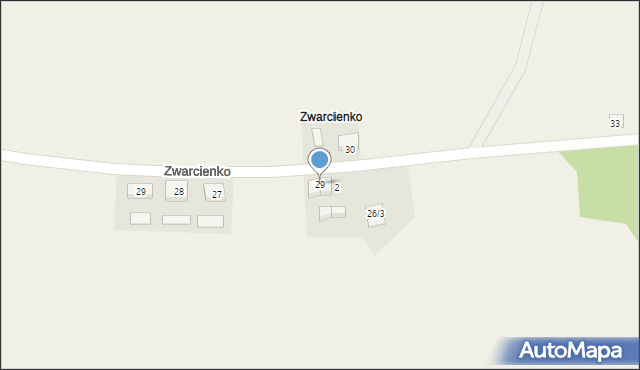 Zwarcienko, Zwarcienko, 29, mapa Zwarcienko