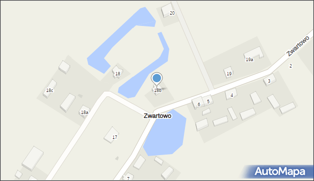 Zwartowo, Zwartowo, 18b, mapa Zwartowo