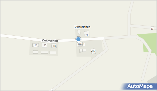 Zwartowo, Zwartowo, 26/1, mapa Zwartowo