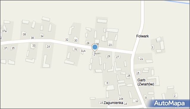 Zwiartów, Zwiartów, 17, mapa Zwiartów