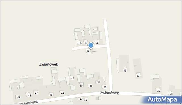 Zwiartówek, Zwiartówek, 33A, mapa Zwiartówek