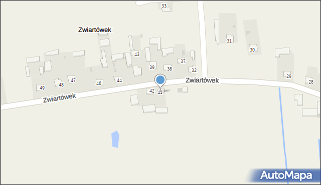 Zwiartówek, Zwiartówek, 41, mapa Zwiartówek