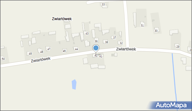 Zwiartówek, Zwiartówek, 42, mapa Zwiartówek