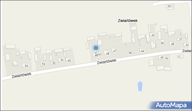 Zwiartówek, Zwiartówek, 49, mapa Zwiartówek