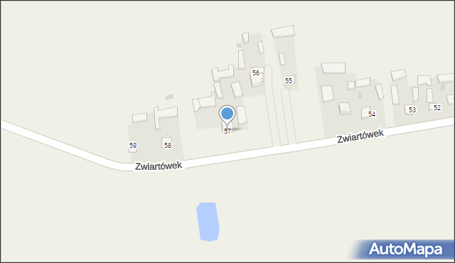 Zwiartówek, Zwiartówek, 57, mapa Zwiartówek