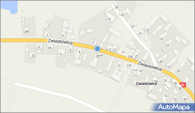 Zwiastowice, Zwiastowice, 10, mapa Zwiastowice