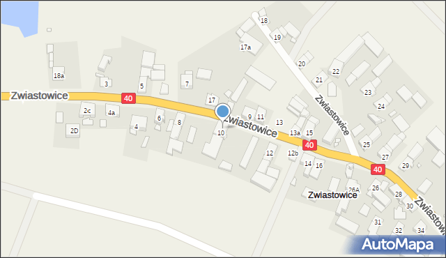 Zwiastowice, Zwiastowice, 10a, mapa Zwiastowice