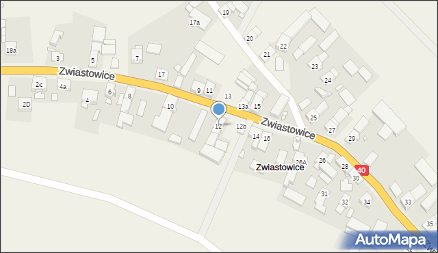 Zwiastowice, Zwiastowice, 12, mapa Zwiastowice