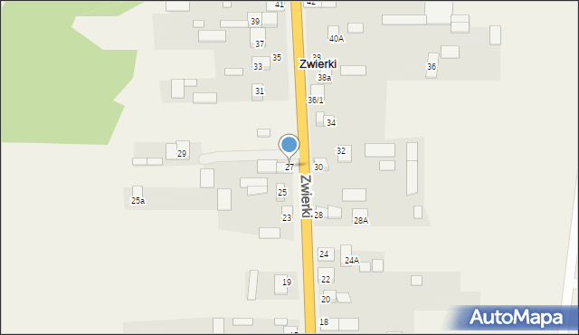 Zwierki, Zwierki, 27, mapa Zwierki