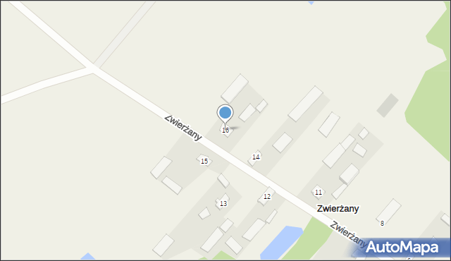 Zwierżany, Zwierżany, 16, mapa Zwierżany