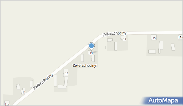 Zwierzchociny, Zwierzchociny, 13, mapa Zwierzchociny